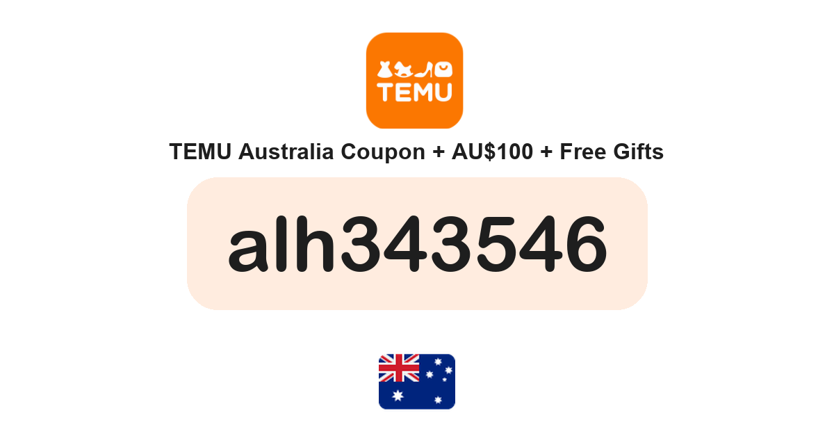 Temu Australia coupon code — AUD150 bundle and free gifts