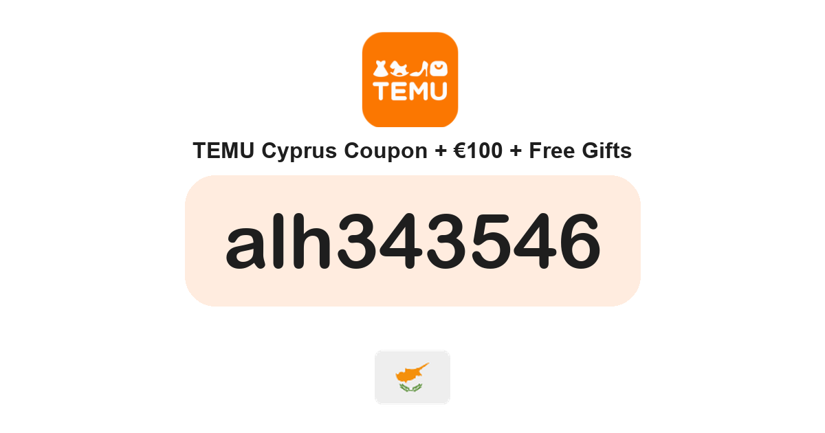 Temu Cyprus coupon code — €100 bundle and free gifts