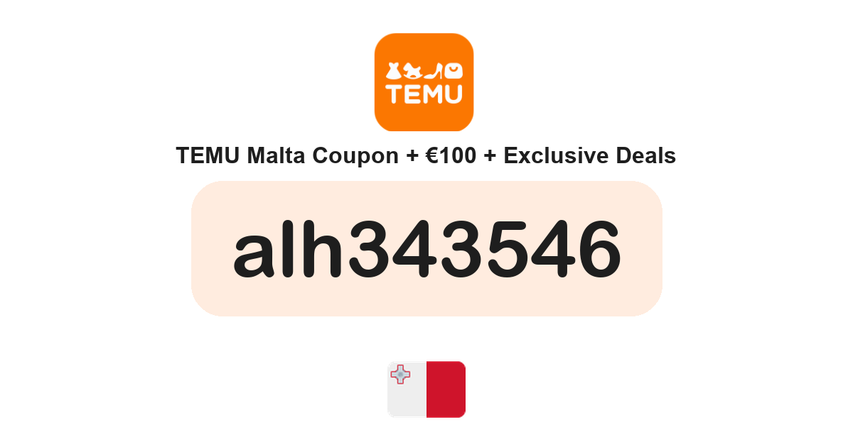 Temu Malta coupon code — €100 bundle and free gifts