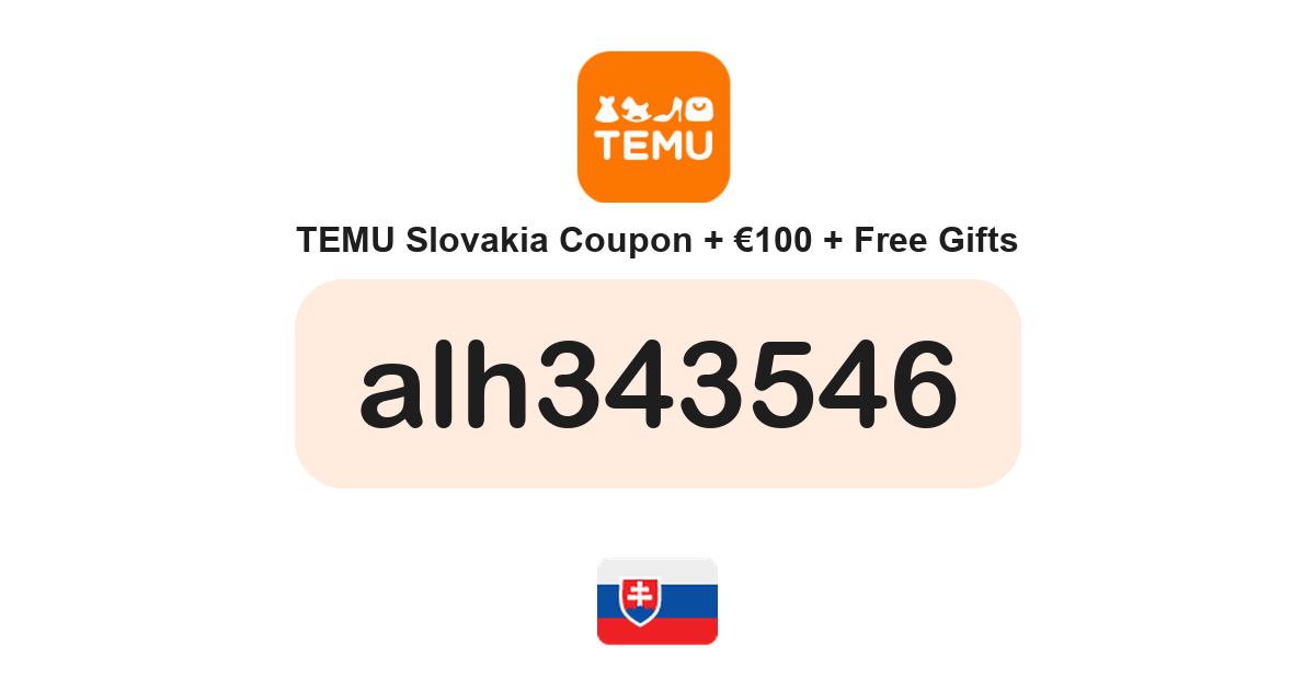 Temu Slovakia coupon code — €100 bundle and free gifts