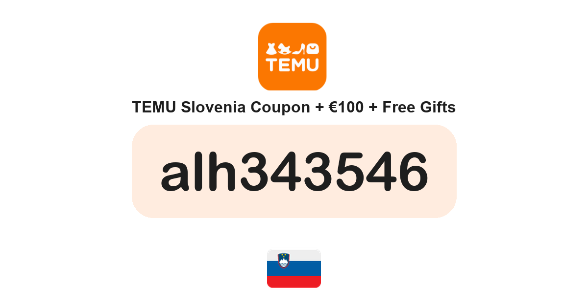 Temu Slovenia coupon code — €100 bundle and free gifts