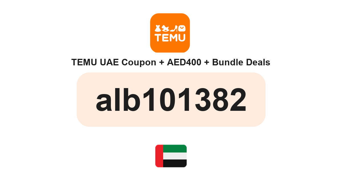 Temu United Arab Emirates coupon code — AED184 bundle and free gifts