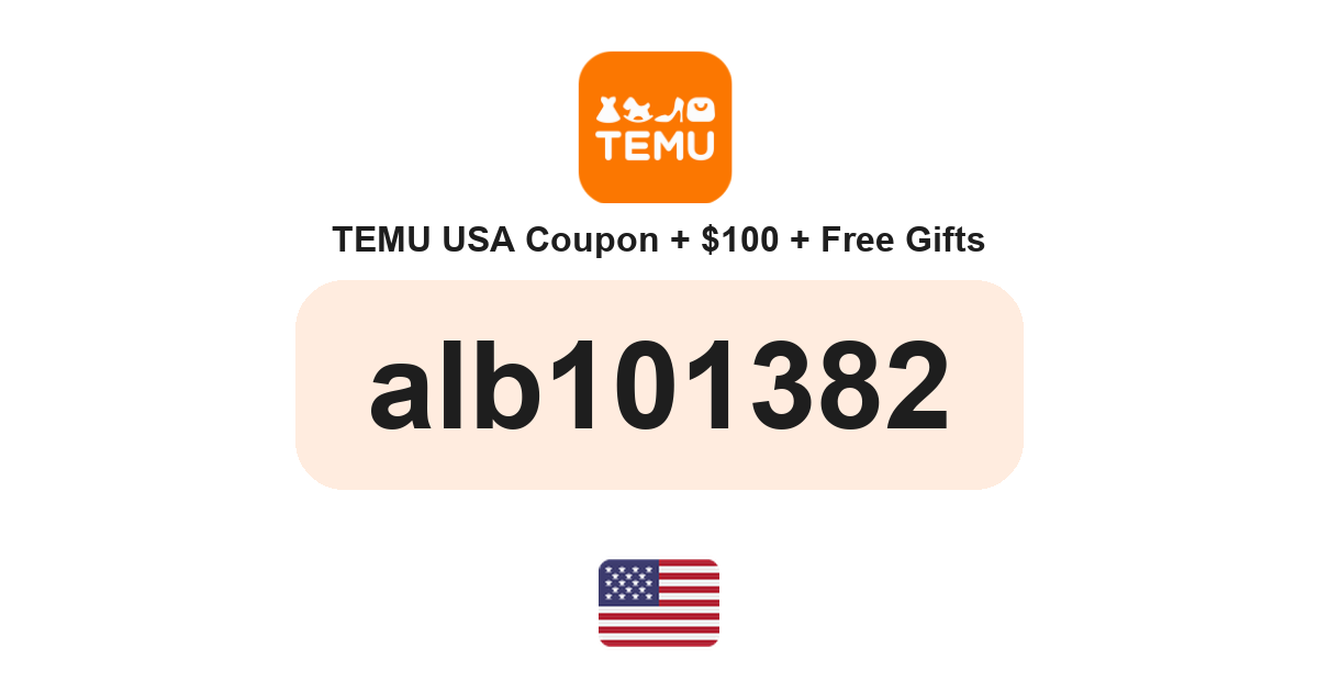 Temu United States coupon code — $100 bundle and free gifts