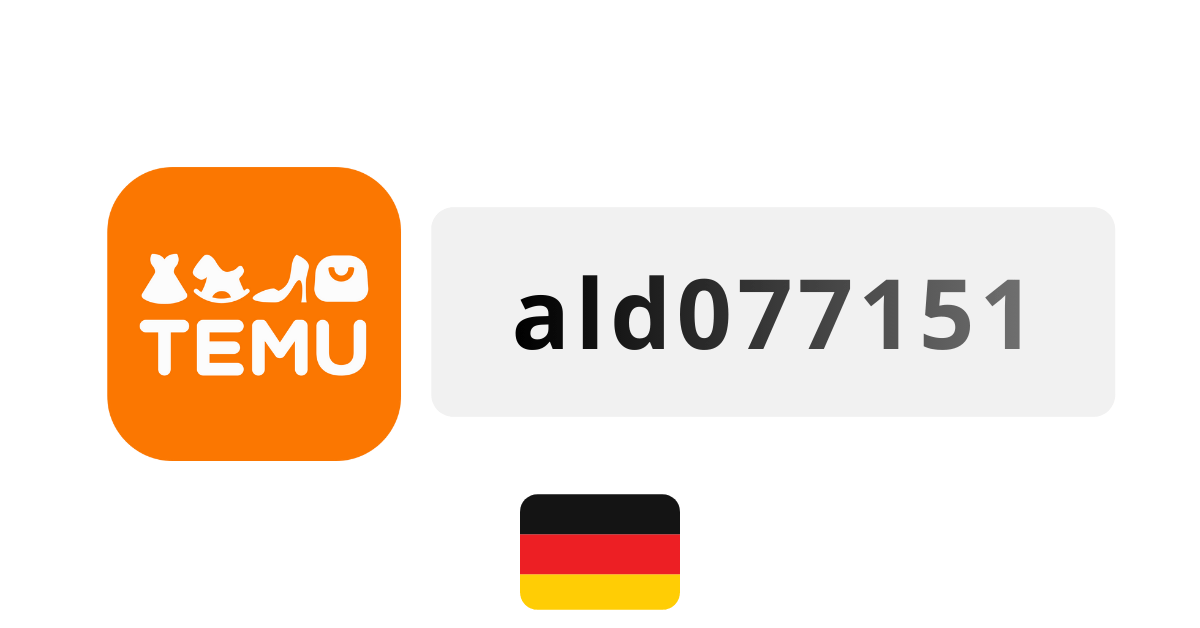 Temu Germany Coupon Codes