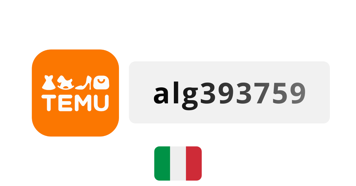 Temu Italy Coupon Codes